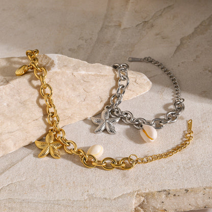 Merel™ | Bracelet à breloques dorées