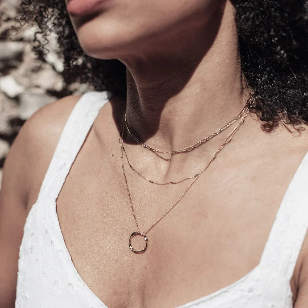 Collier Cercle Ouvert Triple Rang | Or
