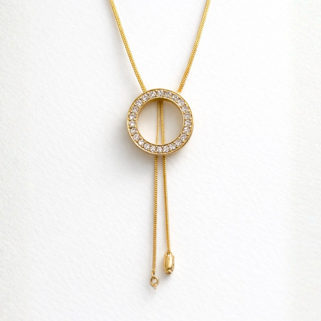 Collier Cercle Reglable Vintage en Or