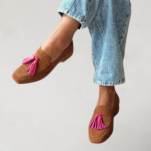 Monique | Mocassins colorblock à bout carré