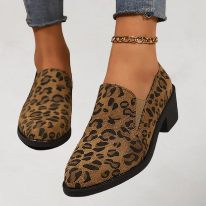 Angélique | Mocassins à bout rond et talon large