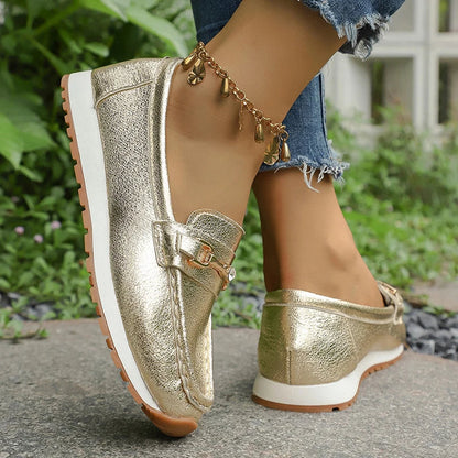 Sofia Mocassins Ergonomiques Brillants