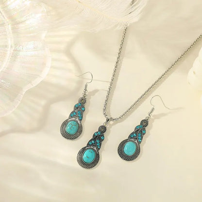 Parure vintage en pierres turquoise