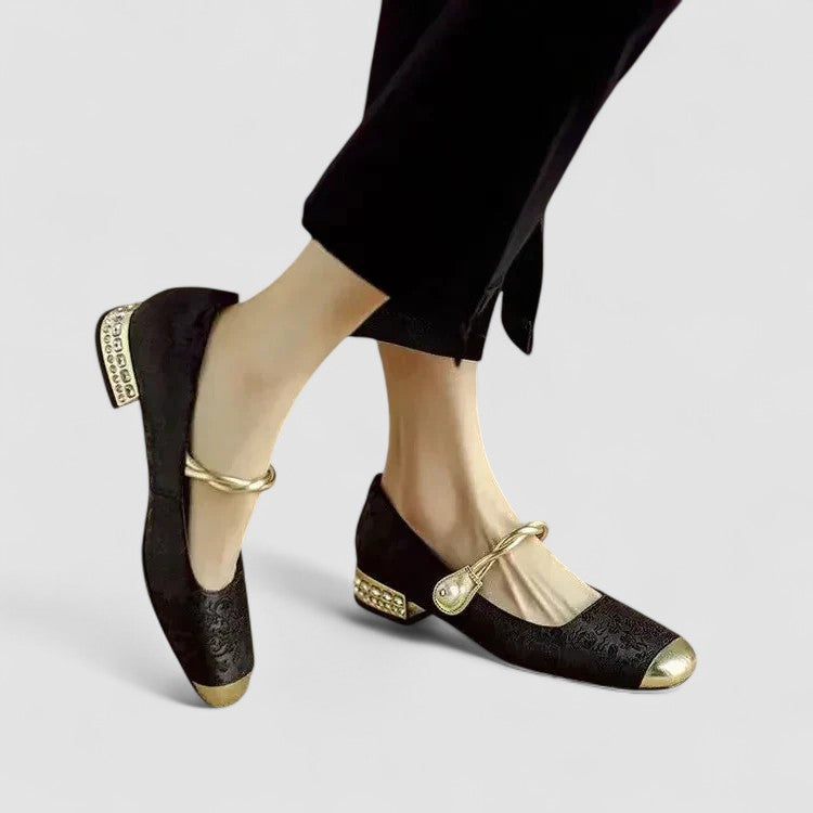 Camille | Babies Satinées Talon Bijou