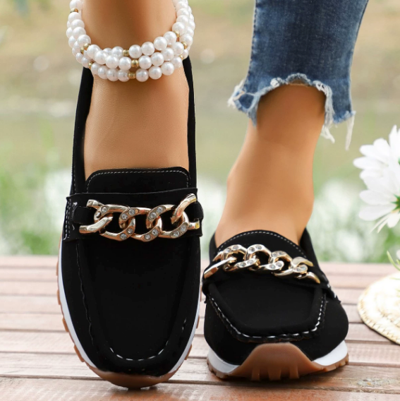 Elle Mocassins Ergonomiques Boucle Diamant