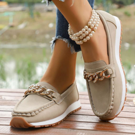 Elle Mocassins Ergonomiques Boucle Diamant