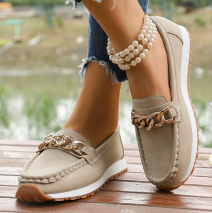 Elle Mocassins Ergonomiques Boucle Diamant