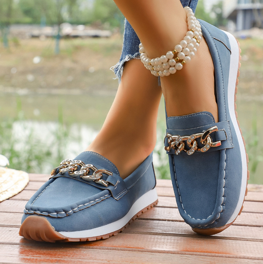 Elle Mocassins Ergonomiques Boucle Diamant