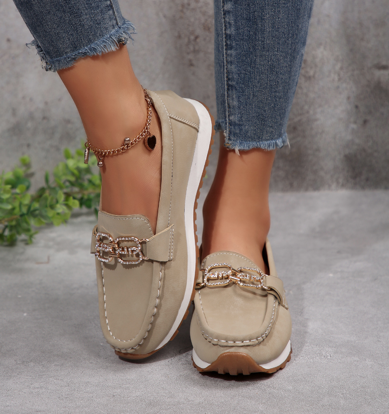 Emma Mocassins Confort Chic Boucle Diamant