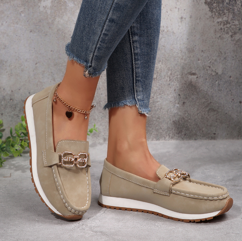 Emma Mocassins Confort Chic Boucle Diamant