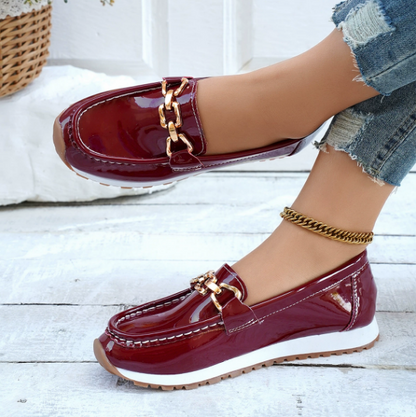Eleonora Mocassins Confort Bordeaux Vernis