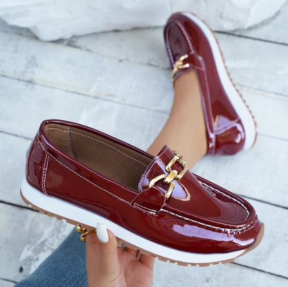 Eleonora Mocassins Confort Bordeaux Vernis