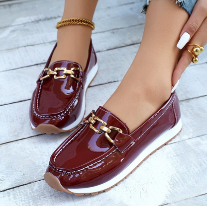 Eleonora Mocassins Confort Bordeaux Vernis