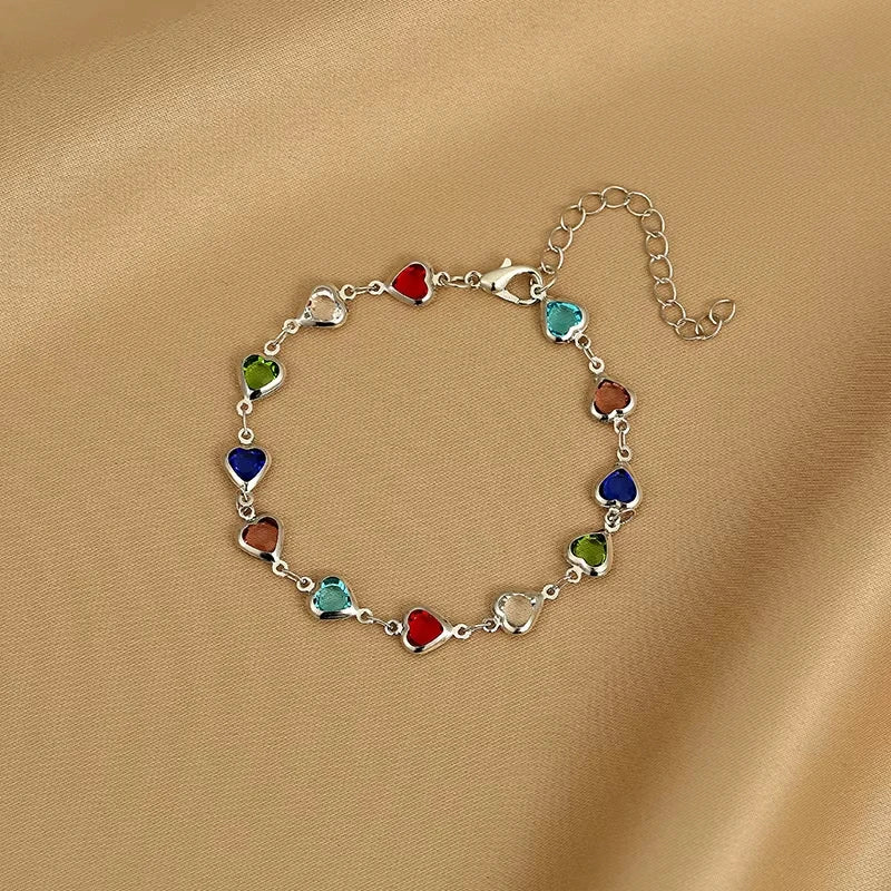 Colora™ | Bracelet cœurs multicolores en acier inoxydable
