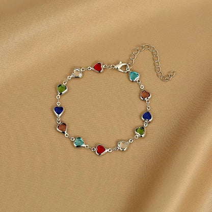 Colora™ | Bracelet cœurs multicolores en acier inoxydable