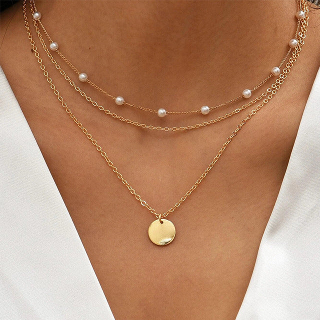 Collier Satellite avec Papillon en Or