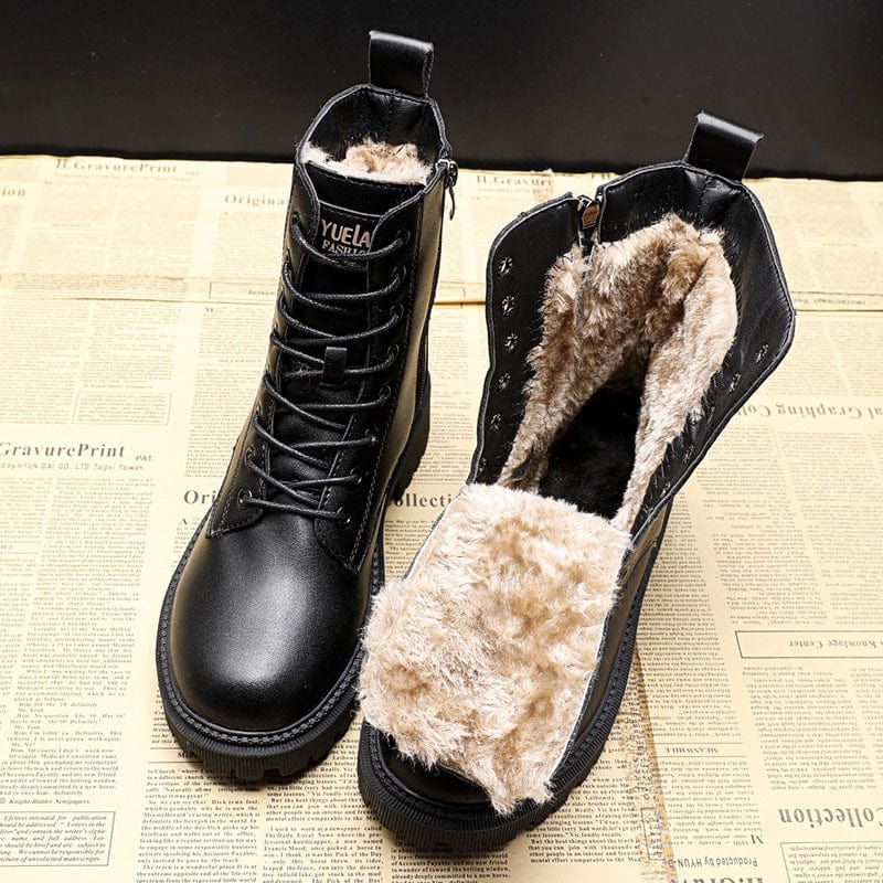 Julia™ | Bottes Élégantes en Cuir Noir