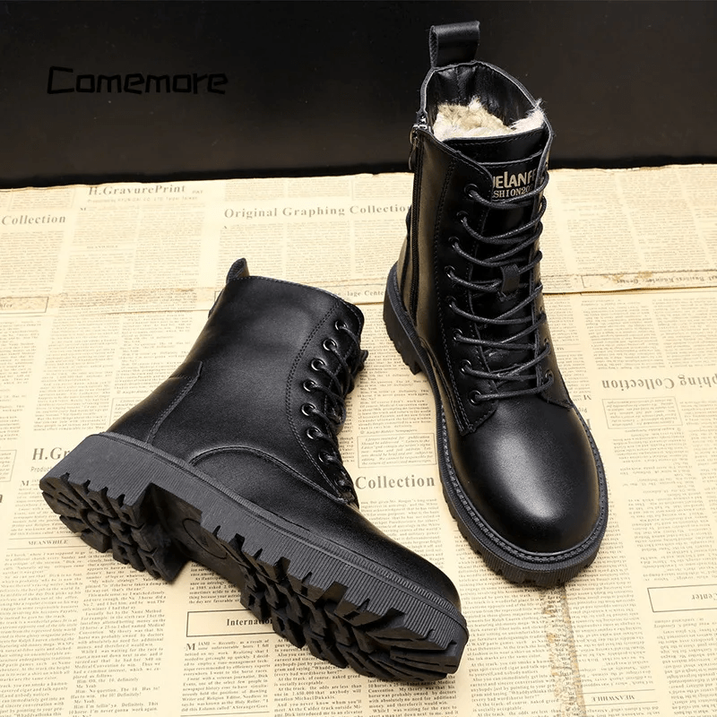 Julia™ | Bottes Élégantes en Cuir Noir