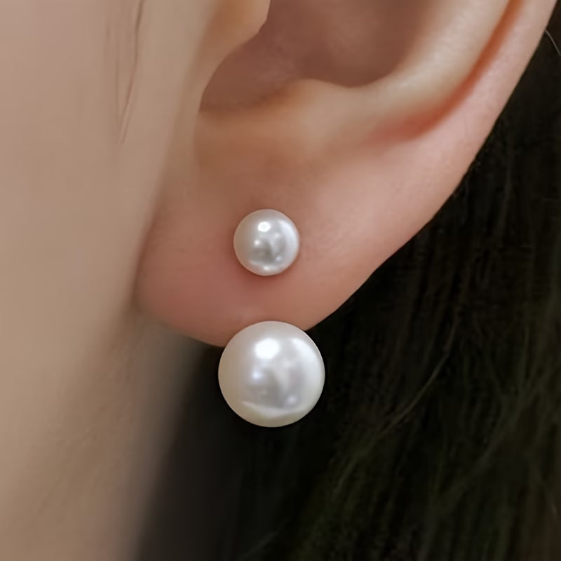Boucles d'oreilles à perles doubles