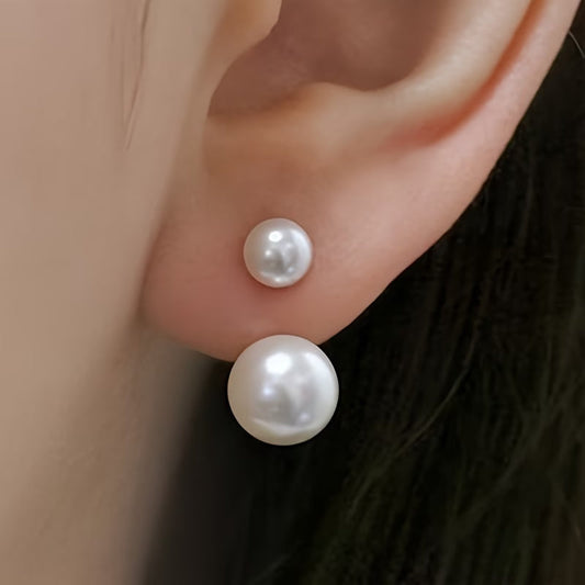 Boucles d'oreilles à perles doubles