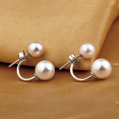 Boucles d'oreilles à perles doubles