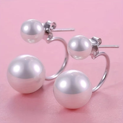 Boucles d'oreilles à perles doubles