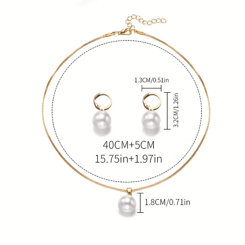 Set de Bijoux Perles Golden Grace | Or