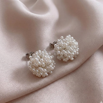 Boucles d'oreilles en perles incrustées élégantes