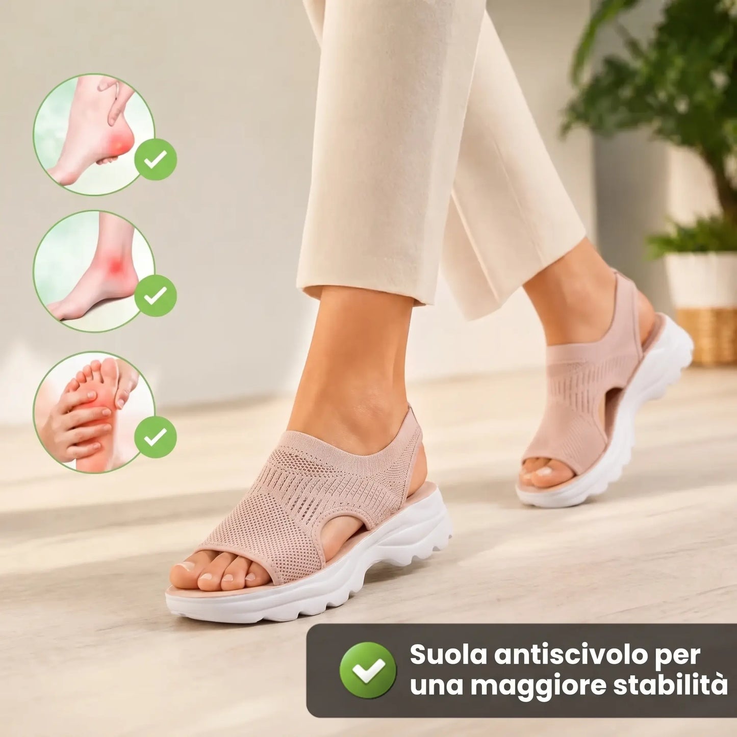 Noara – Sandales Orthopédiques Antidérapantes