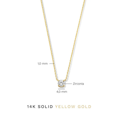 Collier avec Pierre de Moisanite Cléa | Or