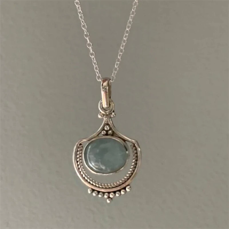 Collier Vintage Pierre Verte