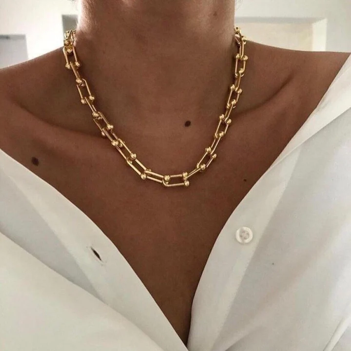 Collier Chaîne Raffiné en Or