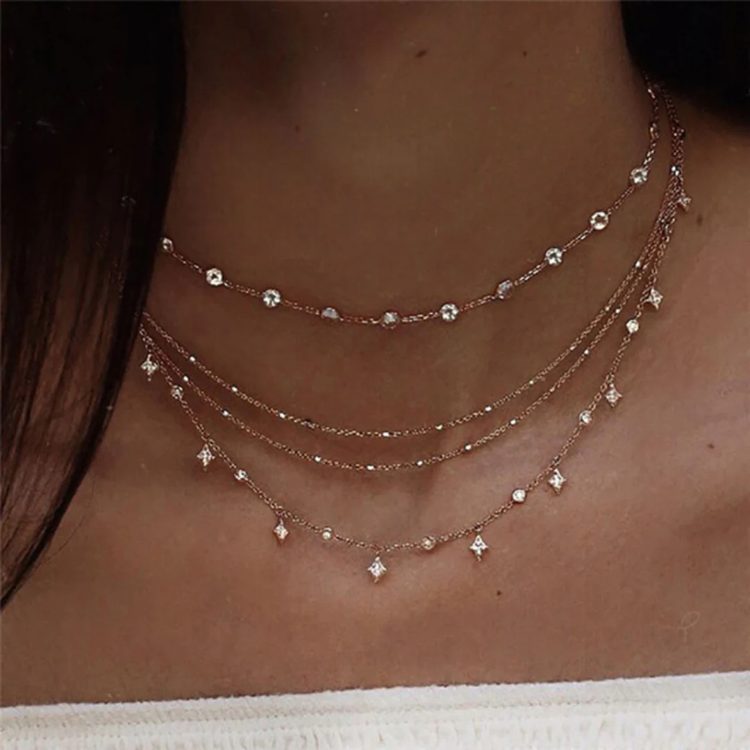 Collier Cristal Dore