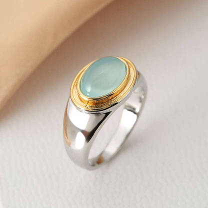 Gabi - Bague vintage en grenat vert