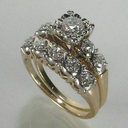 Bague Vintage Étincelante en Or