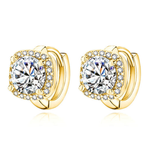 Boucles d'oreilles carrées Nadine | Or