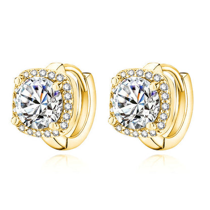 Boucles d'oreilles carrées Nadine | Or