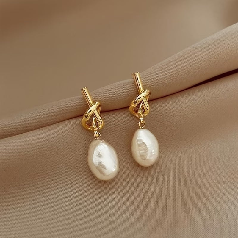 Boucles d'oreilles Élégance Perle Nouée