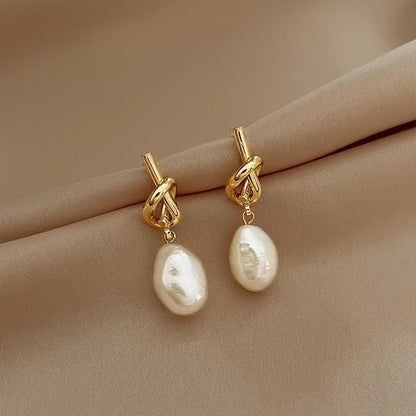 Boucles d'oreilles Élégance Perle Nouée