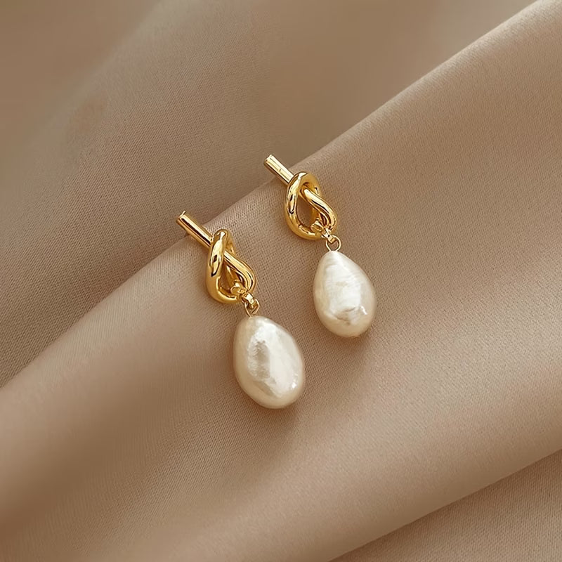 Boucles d'oreilles Élégance Perle Nouée