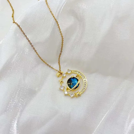 Collier Ras de Cou Fleur Zircone en Or
