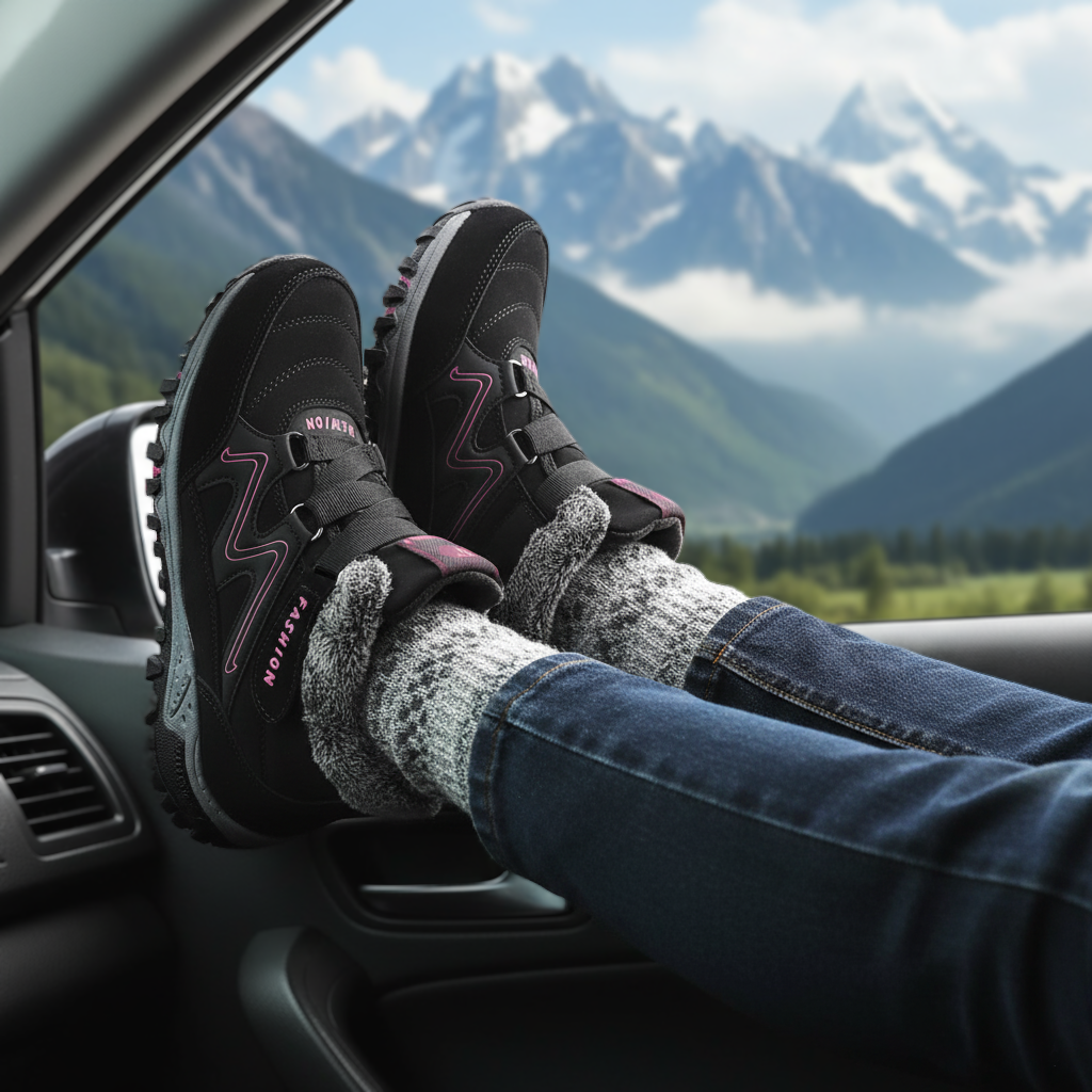 Montela – Chaussures Orthopédiques d'Hiver Roses