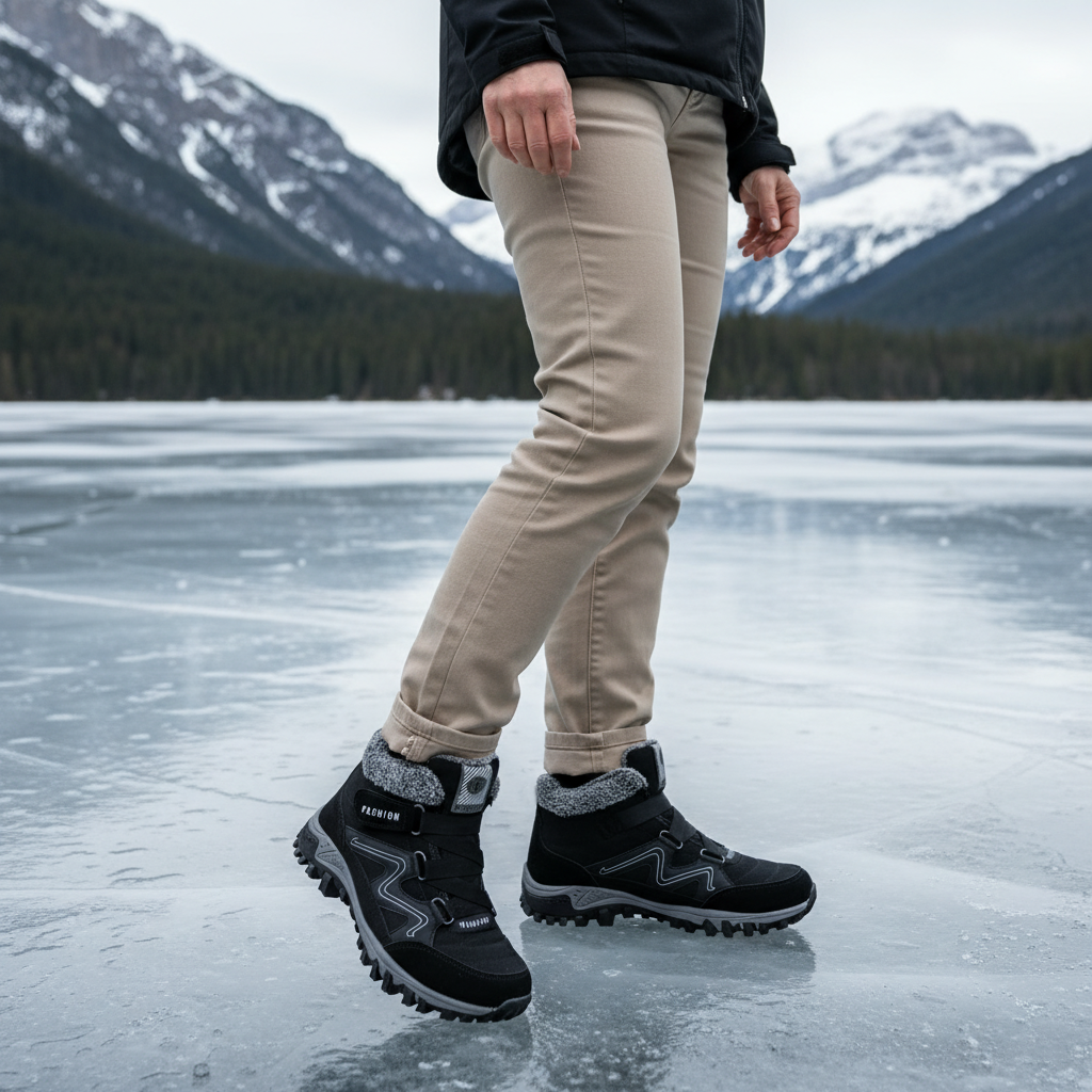 Montela – Chaussures Orthopédiques d'Hiver Noires