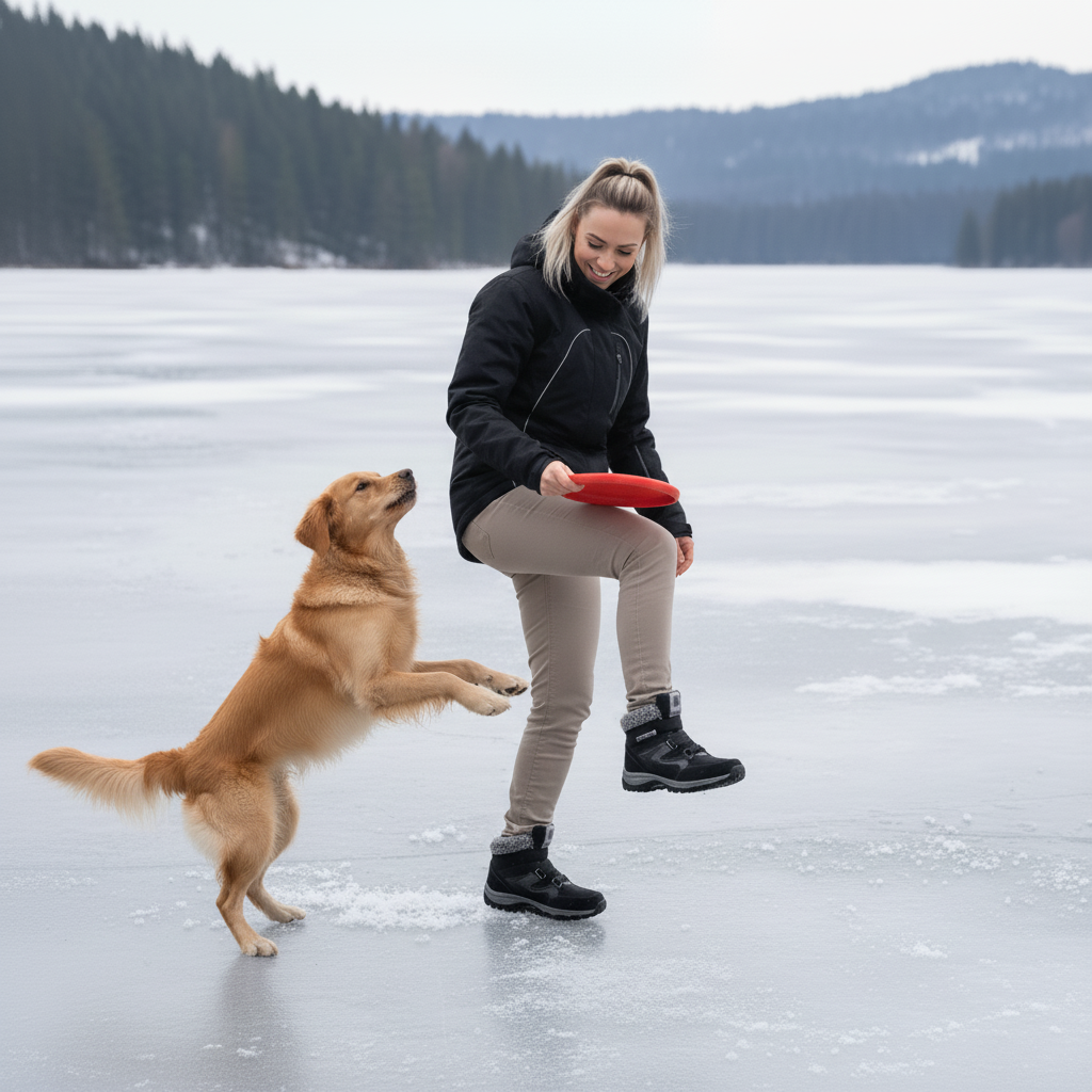Montela – Chaussures Orthopédiques d'Hiver Noires