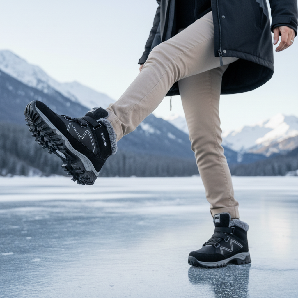 Montela – Chaussures Orthopédiques d'Hiver Noires
