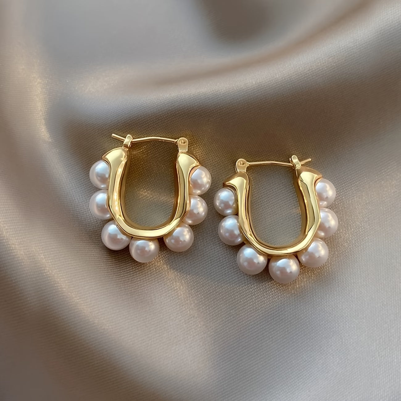 Boucles d'oreilles créoles en perles